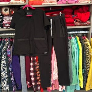 Figs black size XS scrub set